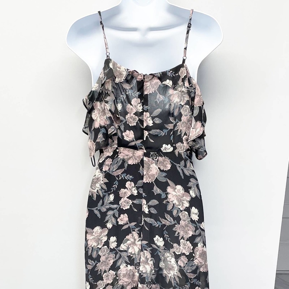 Caren Forbes Floral Ruffle Exposed Shoulder Maxi S - Picture 8 of 16